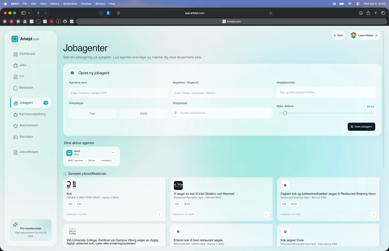 AI-agenter desktop visning